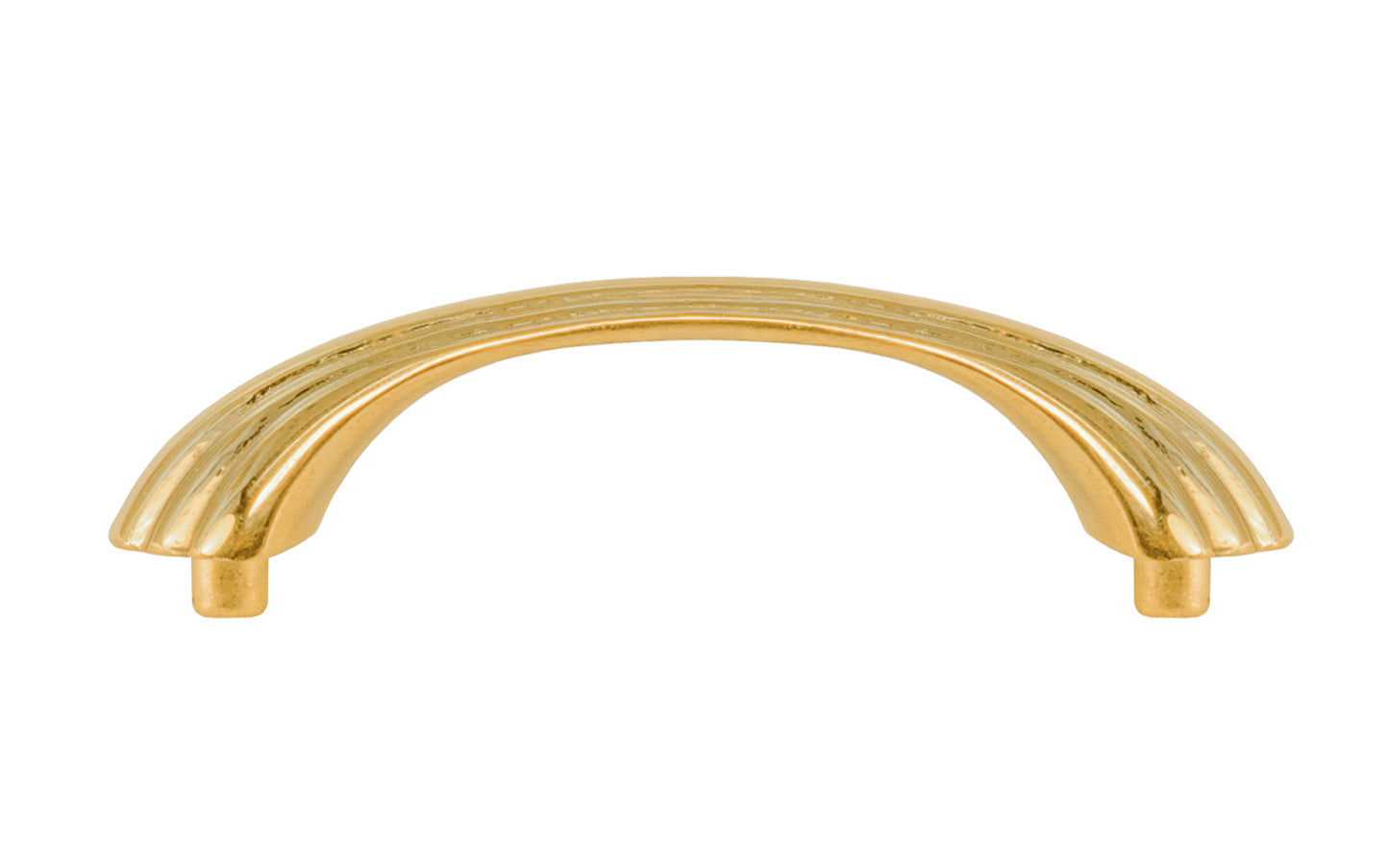 Vintage-style Hardware · A classic solid brass "Art Deco" handle pull with a streamlined 1930's look. 3" On Centers. Authentic reproduction pull designed in the 1930's, Streamline, Machine Age, Art Deco style of hardware. 3" center to center. Unlacquered brass (will patina naturally over time). Non-lacquered brass. Un-lacquered brass.