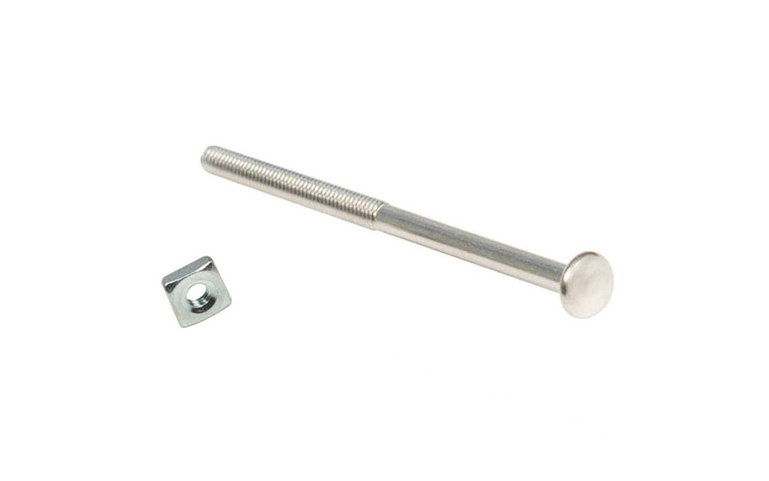 Vintage-style Hardware · Traditional & classic polished nickel finish bolt for glass knobs & pulls. Available in 2-1/2" & 3" length. Authentic pan-head style. Single bolt with nut.