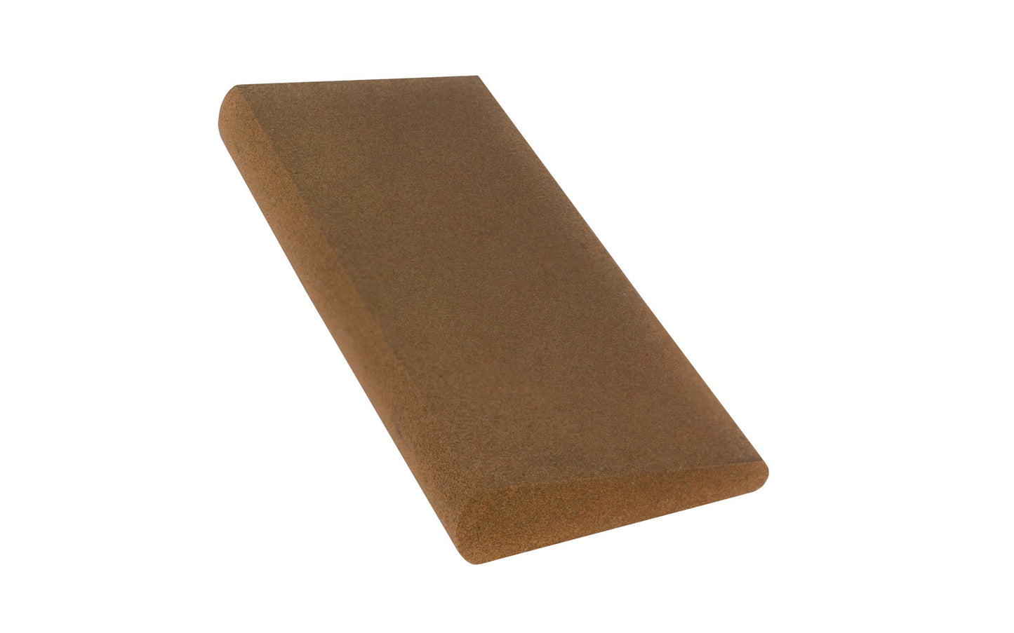 Norton Round Edge India Slip Stone with medium grit aluminum oxide abrasive. To improve sharpening & reduce clogging, use with oil. Great for sharpening carving tools & gouges. 4-1/2" length x 1-3/4" width - 1/2" x 3/16" thickness. Oilstone made by Norton, Saint Gobain. Model MS-44.
