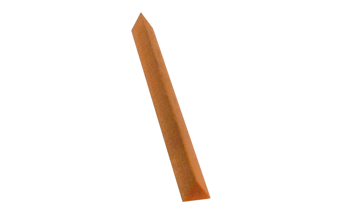 Norton Triangle File Stone 4" x 1/4". Used for a variety of deburring, chamfering & radiusing applications including cleaning tap threads, stoning cutting surfaces of milling cutters, lapping honing tools, dies & molds, & putting precision points on center punches. Aluminum Oxide Abrasive India Stone. Model FF114.