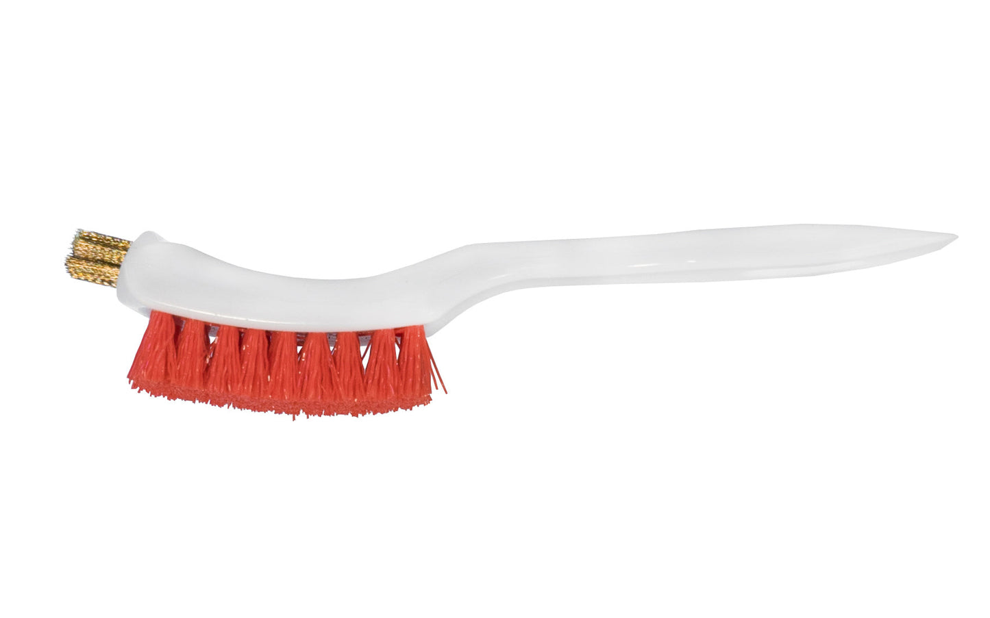 3-In-1 Stripping Brush. A quality 7-1/2" long cleaning brush & scraper made by DQB. The filling material is staple set in a durable plastic handle. Designed for general cleaning of many & various applications. An ideal brush for washing, cleaning & scouring. Other uses: stripping & removal of paint. Also great for use in the shop, refinishing, or for cleaning parts, sidewall tires, etc.