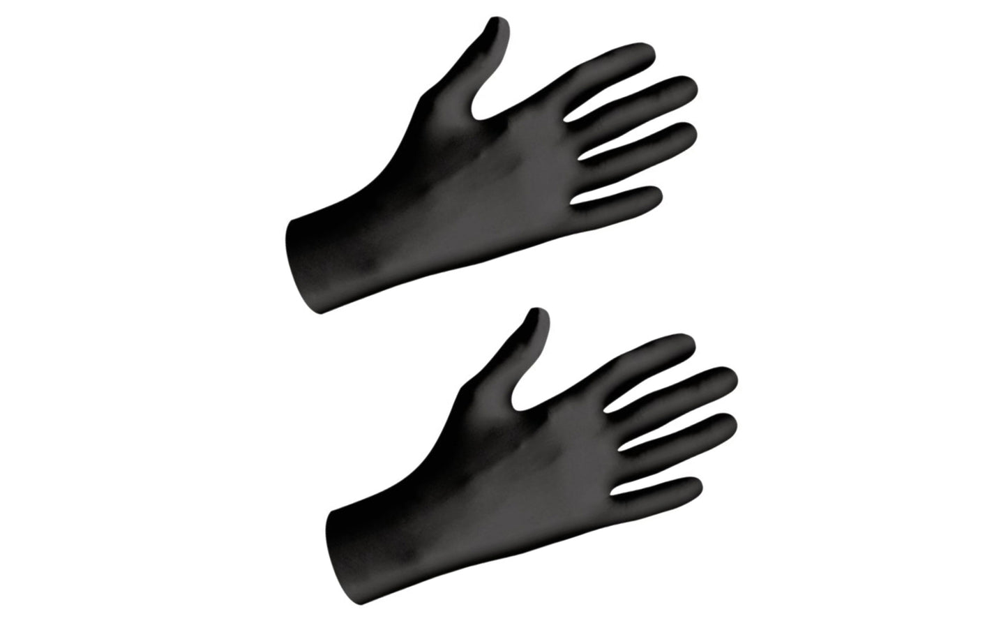 Black Nitrile Biodegradable Disposable Gloves - 100 Pack. Biodegradable, single use nitrile gloves. Features biodegradation in biologically active landfills. Powder-free, silicone-free, low-modulus 100% nitrile. Bisque fingertips. 9-1/2". 4 mil thickness. 9.5 inches long. Available in M, L, & XL sizes. Made by Showa.