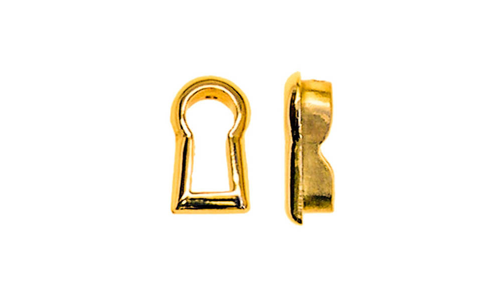 Solid Brass Keyhole Insert ~ Lacquered Brass Finish