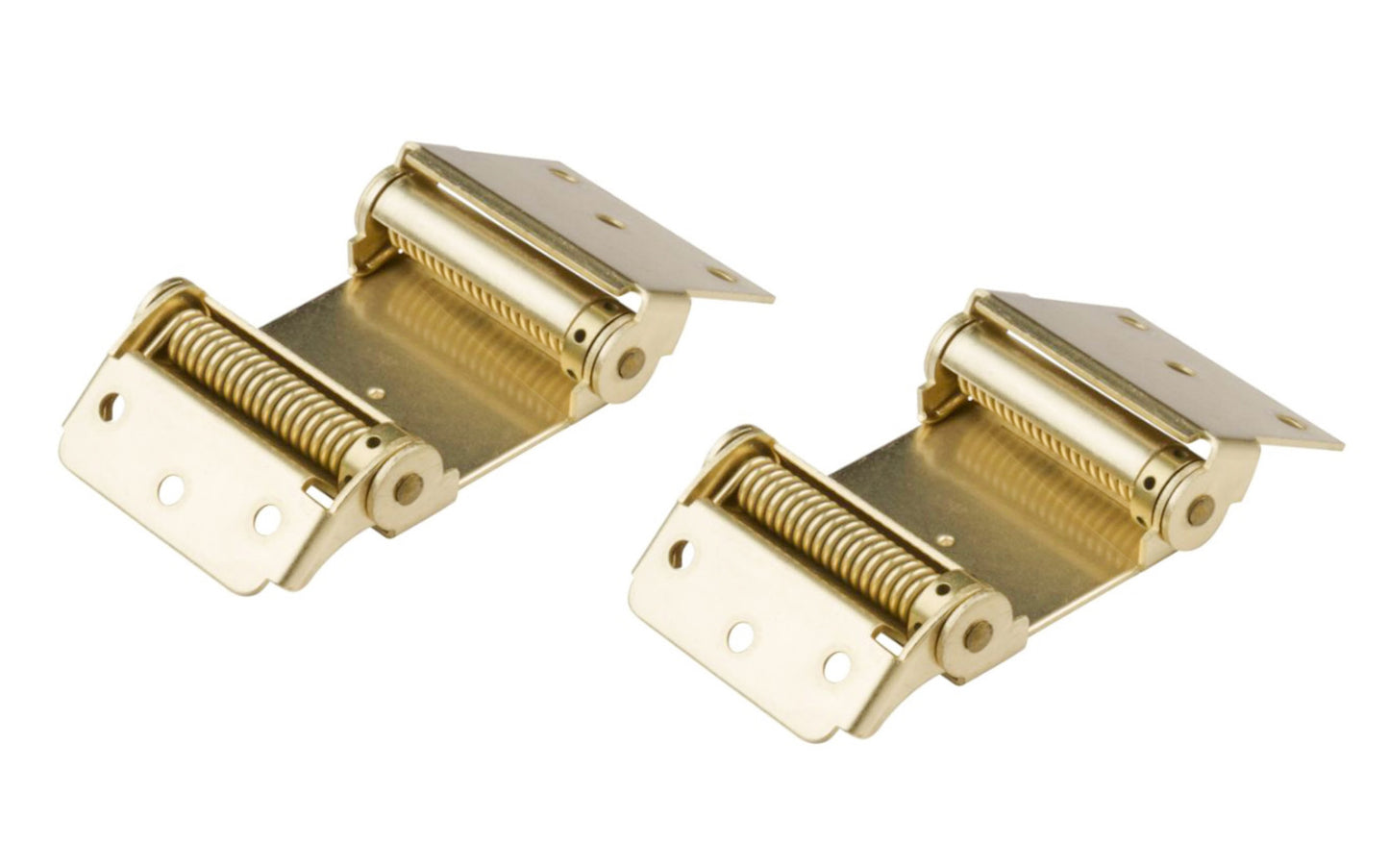 3" Double-Action Spring Hinges provides two way access for swinging doors. 2 Pack. The tight pin is adjustable to provide desired closing speed for a variety of swinging-door applications. Brass Finish on steel material. Sold as a pair of hinges in pack. National Hardware Model No. N115-303. 038613115309