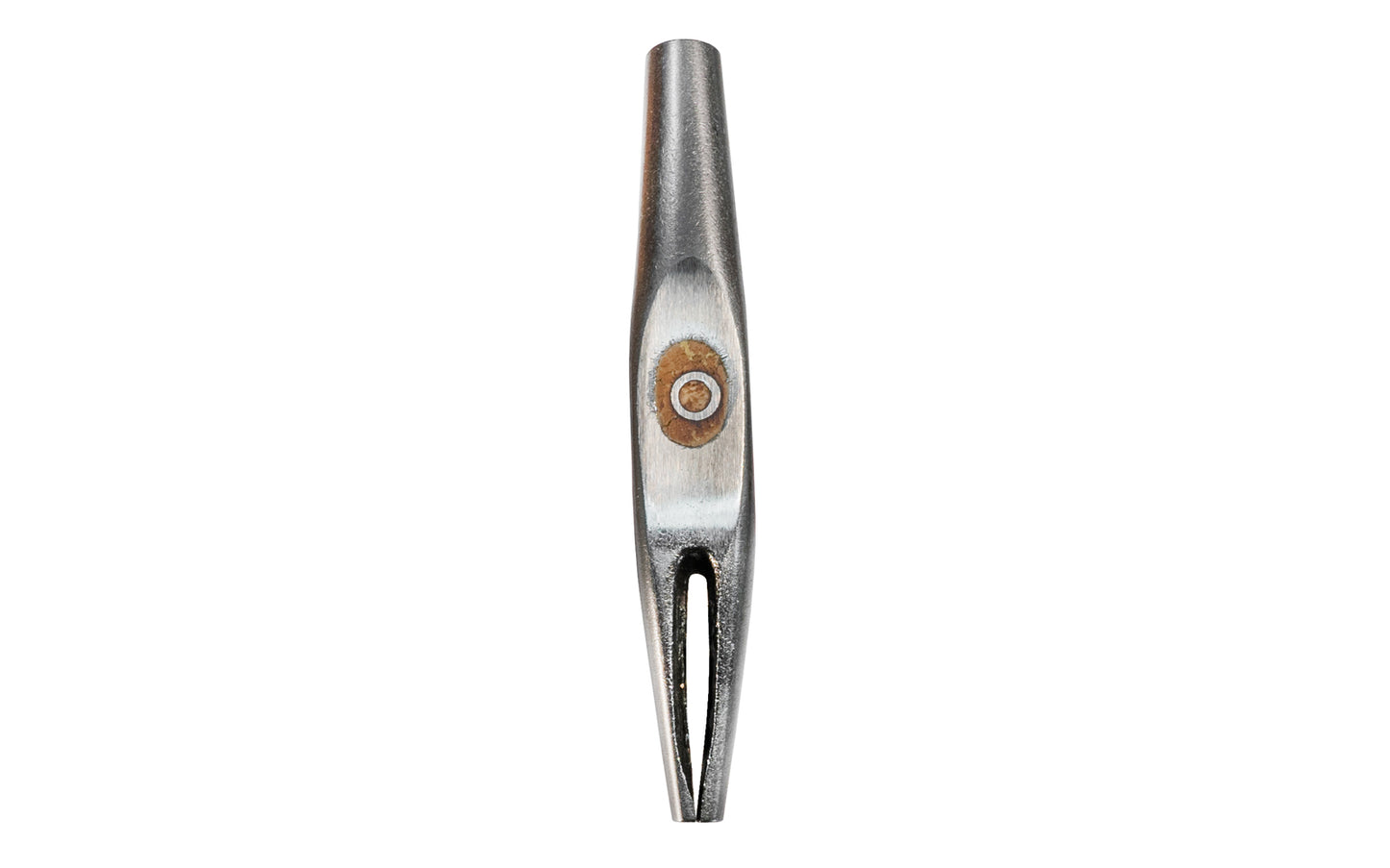 Made in USA · Models No. 222 ~ Split-head magnetic tack hammer made by C.S. Osborne. Forged steel material - One hammer-end has a permanent magnetic embedded - Split End helps when working with small brads, tacks, & nails. A great hammer for leatherwork, furniture & upholstery work - 096685556012 - Polished split-head