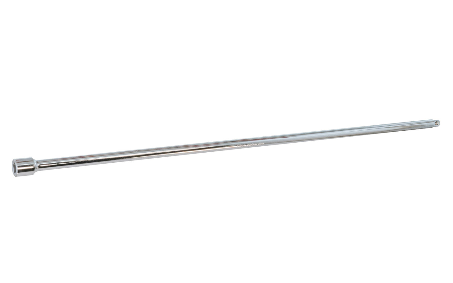 24" Socket Extension 3/8" Dr. Chrome Vanadium Steel. Made in Japan. Center Sockets. Made in Japan. 24" length extension. 3/8" drive