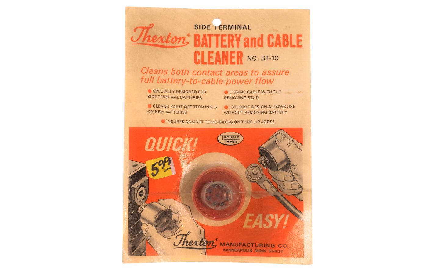 Thexton Side Terminal Batter & Cable Cleaner. Part No. ST-10. Thexton Manufacturing Company, Minneapolis MINN.
