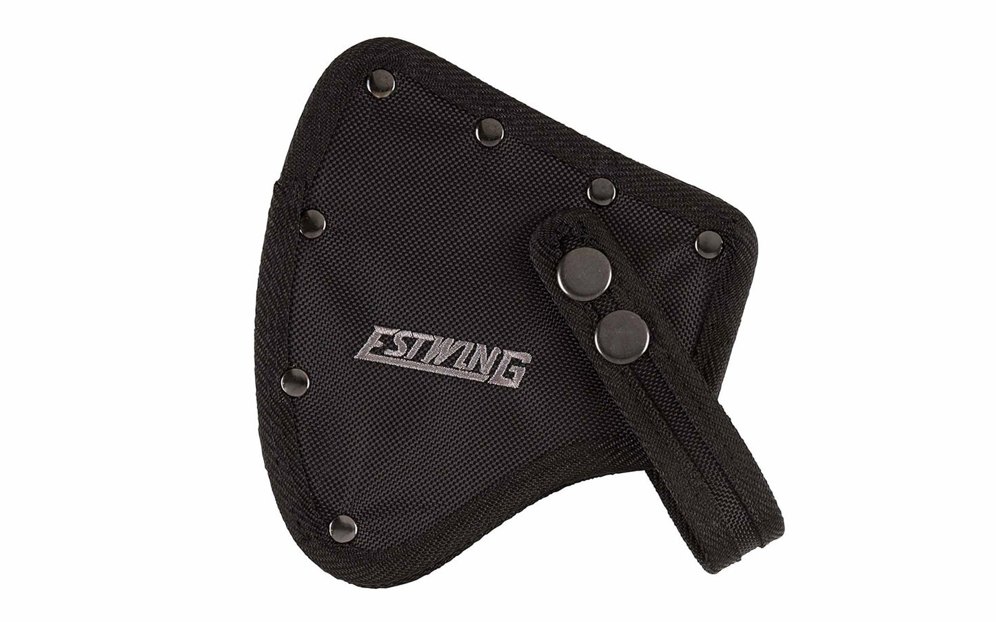 Estwing Model No. 15 Black Sheath. A replacement black nylon sheath for Estwing models No. E45A, E45ASE, & E44ASE axes. Made of durable ballistic nylon construction with reinforced stitching. A great sheath to protect your Estwing axes. Hatchet Sheath. Axe Sheath. 0034139200314.