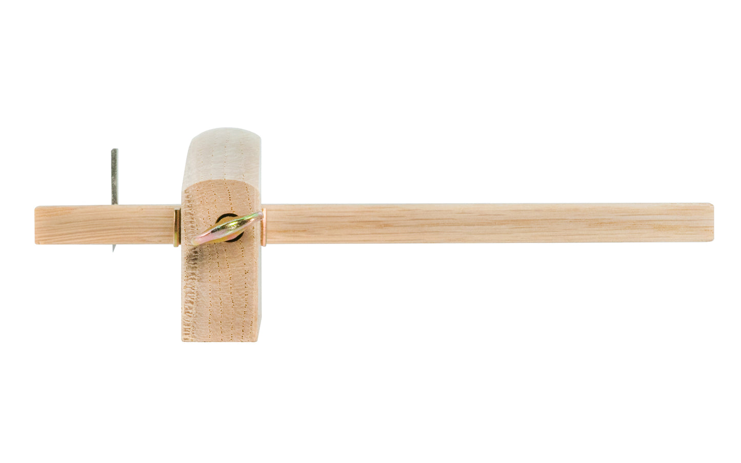 Made in Japan ~ Mortice Gage ~ Mortise Gauge ~ Yoita Kiki Kogyo ~ Japanese Marking Gauge ~ Single Beveled Blade ~ Double Arms ~ Wooded Beam ~ Japanese White Oak ~ single-bevel cutting blade, clean marks on material without tearing the grain ~ Adjustable - Single Cutting - For mortise & tenon woodwork