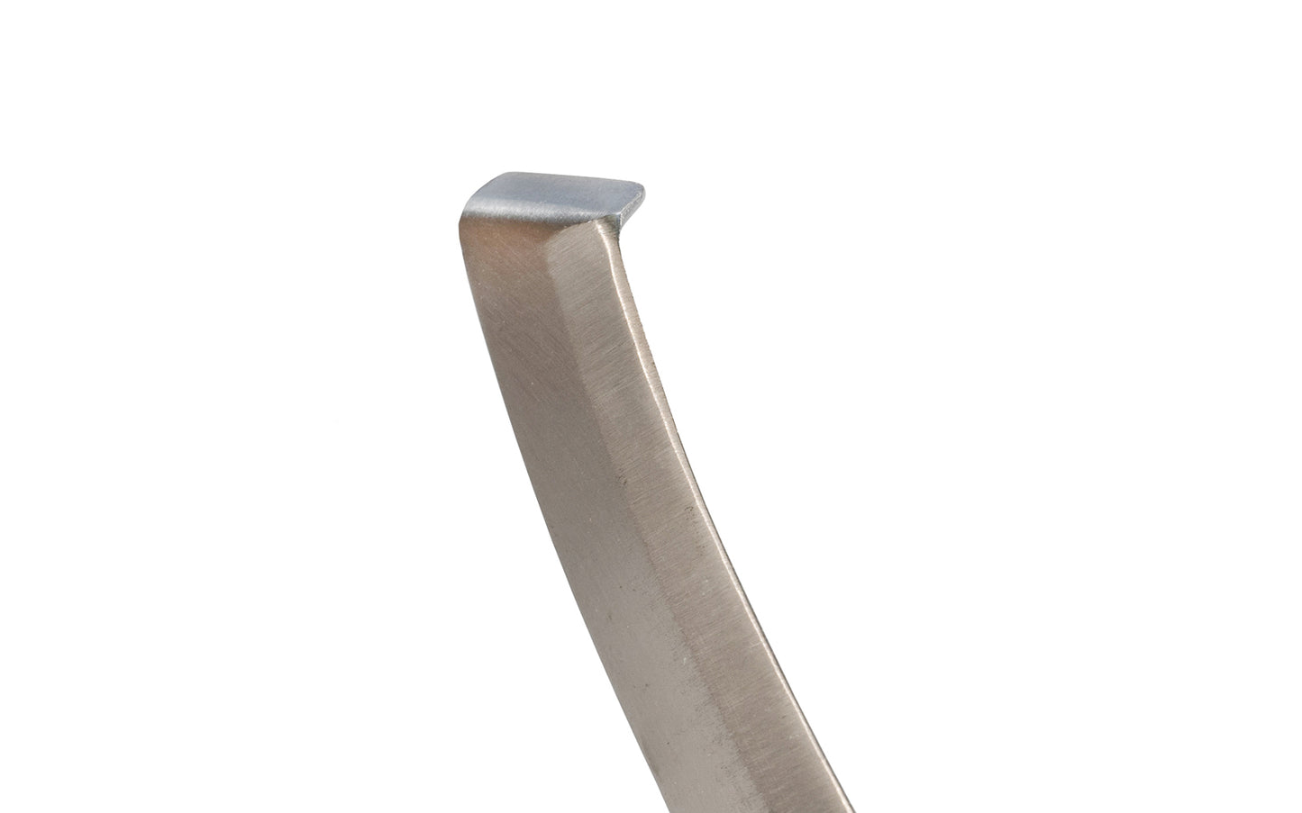 Made in USA · C.S. Osborne No. 81-R - A quality USA-made curved lip knife made by C.S. Osborne. High quality chromed vanadium steel. Hardened, tempered, ground & sharpened. Hardwood handle securely riveted blade & nickel plated ferrules. Curved-lip on end of blade - Excellent knife for shoe repair - Right Handed Knife