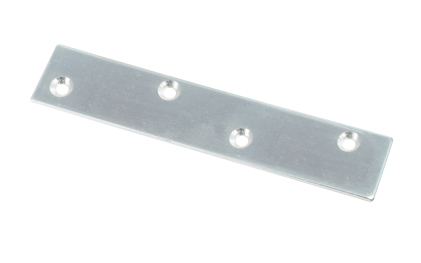 These flat mending plate irons are designed for furniture, cabinets, shelving support, etc. Allows for quick & easy repair of items in the workshop, home, & other applications. Made of steel material with a zinc plated finish. Countersunk holes. Sold as singles, or bulk box of (20) mending braces. 5" long size. Screws not included.