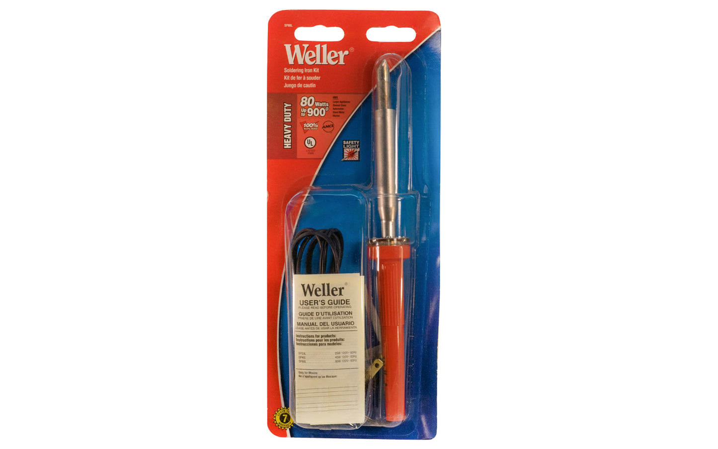 Weller 80W Heavy Duty Soldering Iron Kit. Kit includes 3/8" chisel tip & stand. Made by Weller - Apex Tool Group. 037103169167