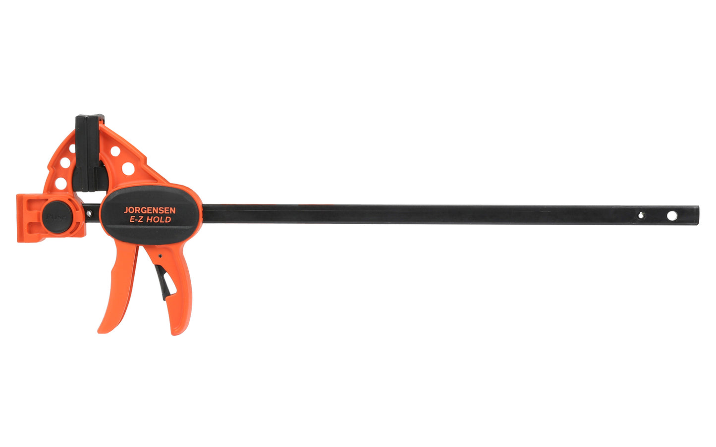 Jorgensen "EZ-Hold" Light-Duty / Spreader Expandable Clamp ~ 12" Opening - Model No. 33612 - Comfortable one-hand clamping - Reversible Jaw converts clamp to spreader - 12" max opening - 150 lbs. clamping pressure