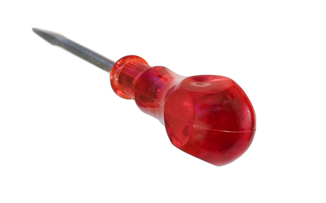 The CS Osborne Scratch Awl Square Point ~ 4" Long Blade has a special square blade that is great for reaming out holes and excellent for a variety of uses ~ Mode 911-PK ~ 096685651484