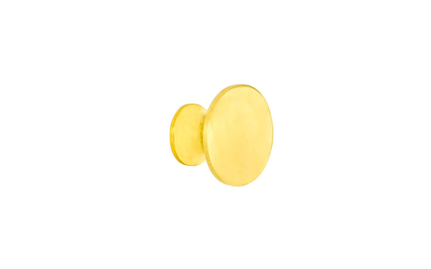 Solid Brass Flat-Top Mini Knob ~ 3/4" Diameter
