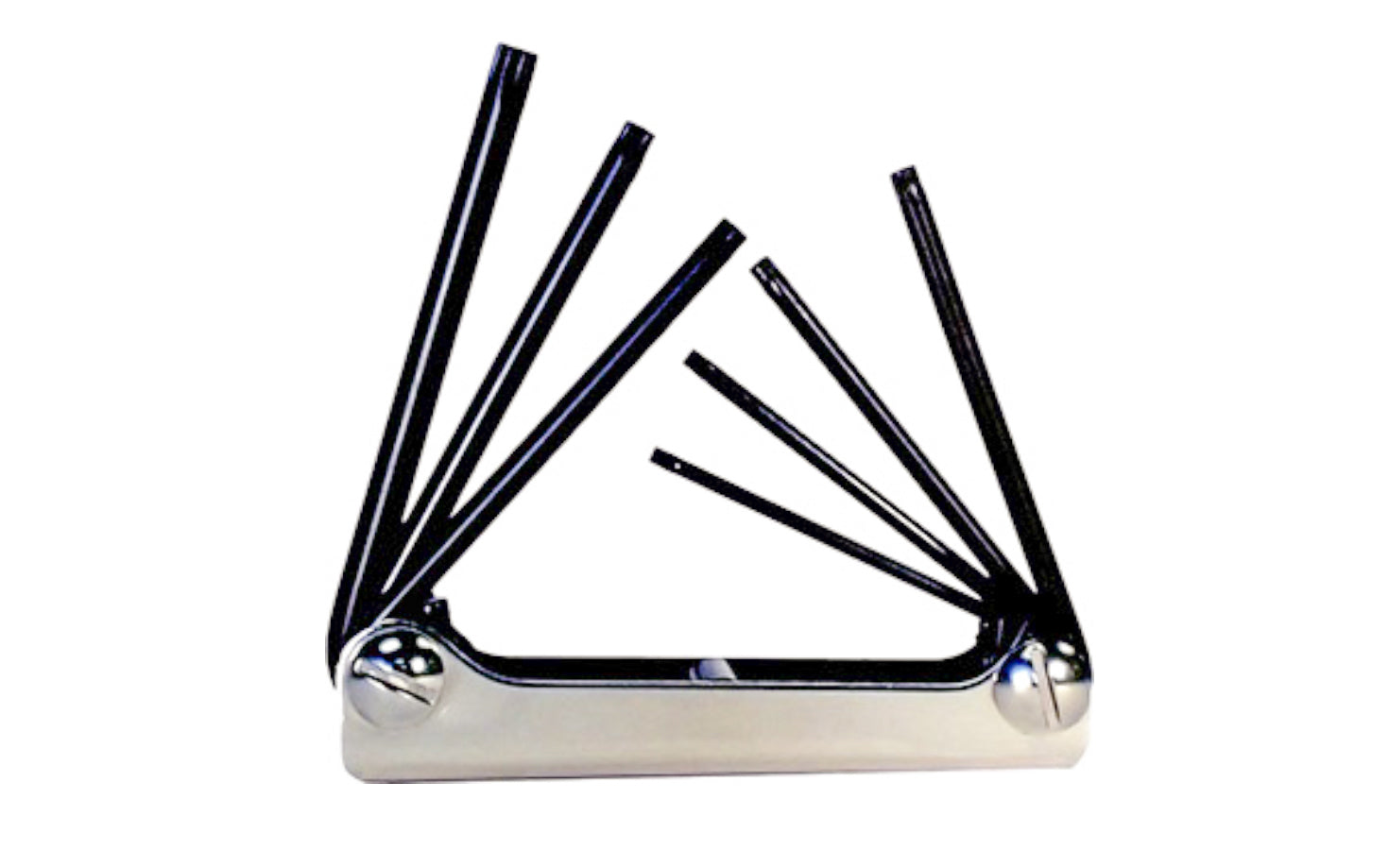 This Eklind Fold-Up 7-PC Wrench Key Torx  Set. T10,  T15,  T20,  T25,  T27,  T30,  &  T40 sizes. Allen wrench set is manufactured using the finest quality alloy steel. It is hardened, tempered & finished with Eklind black finish to resist rust. Fold Up Torx Set. Eklind model 22571. Made in USA.