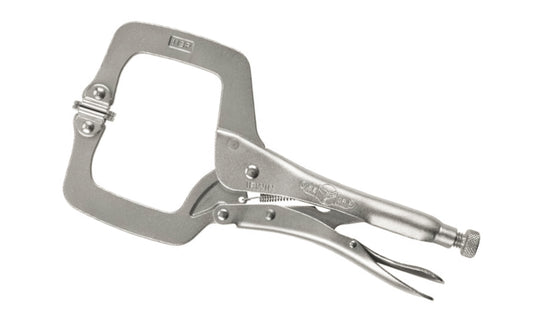 Irwin 11" "The Original" Vise Grip Locking C-Clamp Plier. Model 11SP. Item No. 20. Turn screw to adjust pressure and fit work. Stays adjusted for repetitive use. Constructed of high-grade heat-treated alloy steel for maximum toughness & durability. 4" Jaw Capacity ~ 038548000206