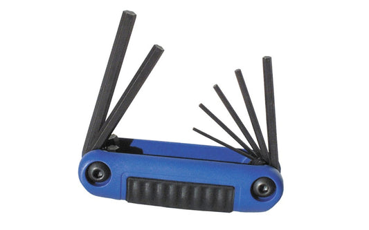 This Eklind Ergo Fold-Up 7-PC Hex Wrench Key Metric Set. 1.5 mm, 2.0 mm, 2.5 mm, 3.0 mm, 4.0 mm, 5.0 mm & 6.0 mm sizes. Allen wrench set is manufactured using the finest quality alloy steel. It is hardened, tempered & finished with Eklind black finish to resist rust. Fold Up Allen Set. Eklind model 25171. Made in USA.