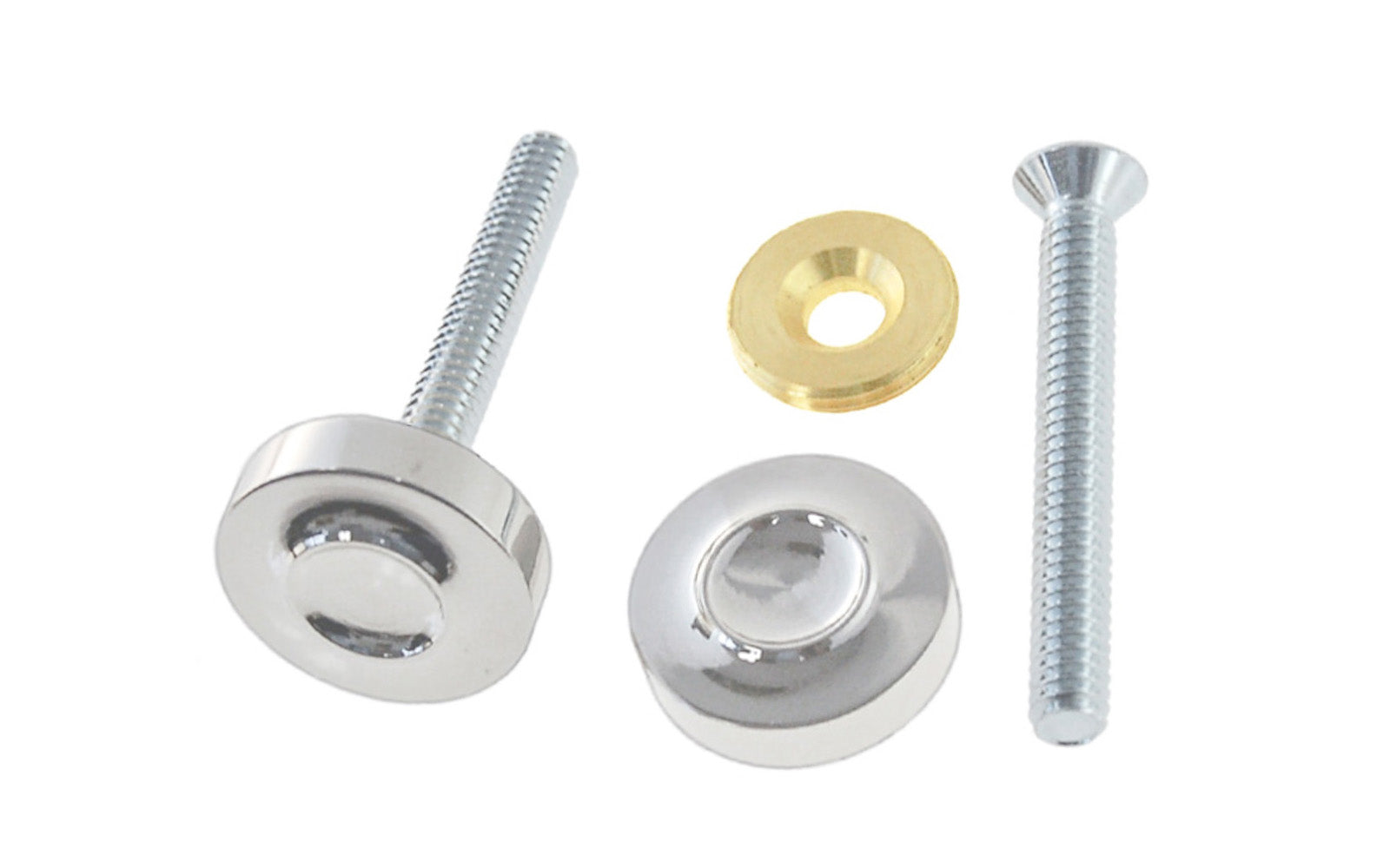 Vintage-style Hardware · Solid brass decorative caps used to install door handles for exterior doors. Solid Brass Door Handle Fasteners. Polished nickel finish.
