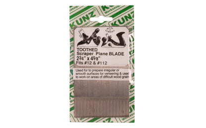 Kunz Replacement Toothed Blade for No. 12 & No. 112 Plane