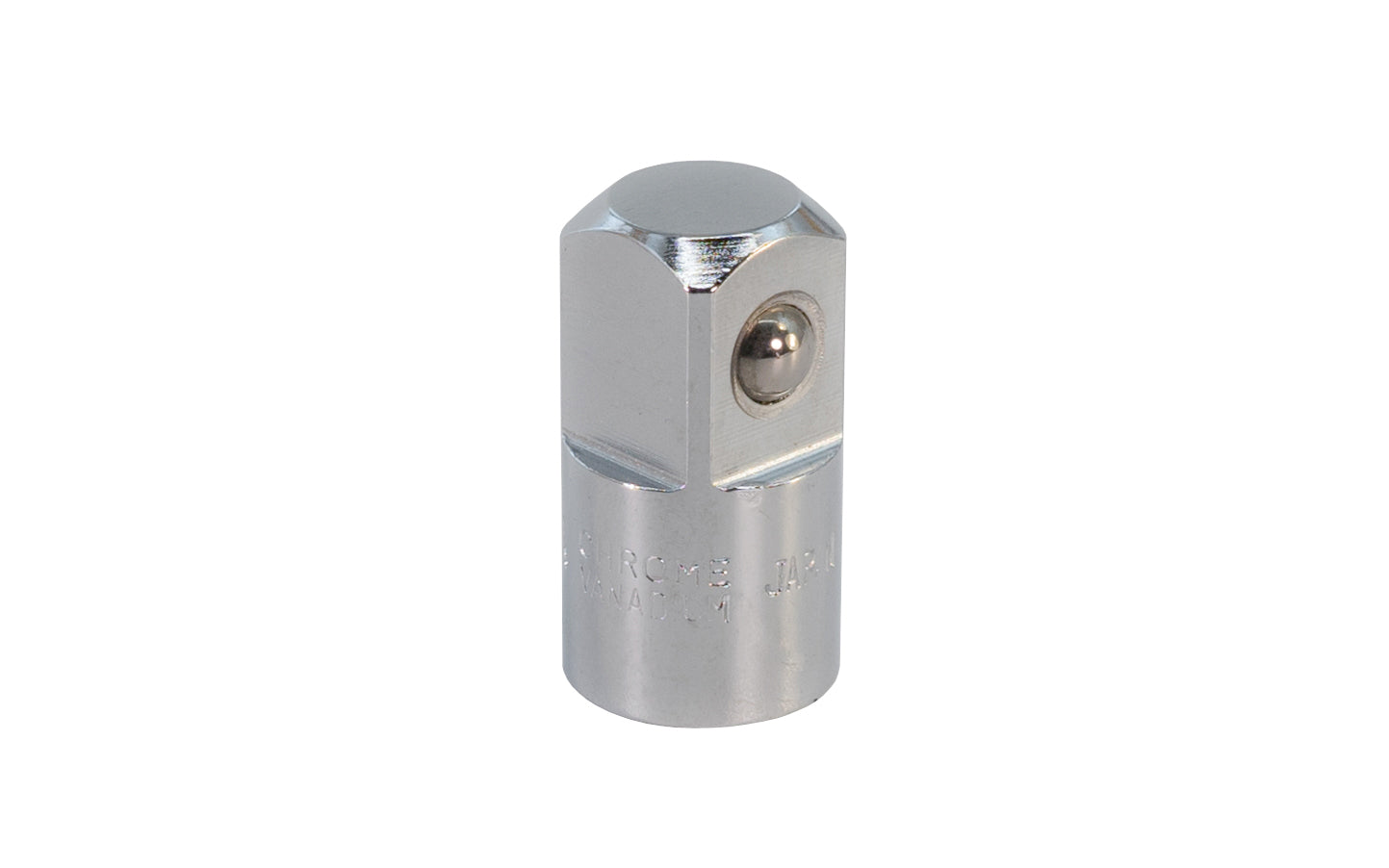Japanese 3/8" Female to 1/2" Male Socket Adapter. Center Sockets.  M22A. 3/8" F x 1/2" M. Made in Japan.