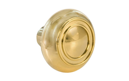Single Solid Brass Core "Circle Ring" Doorknob. Traditional Solid Brass Door knob. Reproduction Brass Door Knobs. Unlacquered Brass (will patina naturally over time). Non-Lacquered Brass.