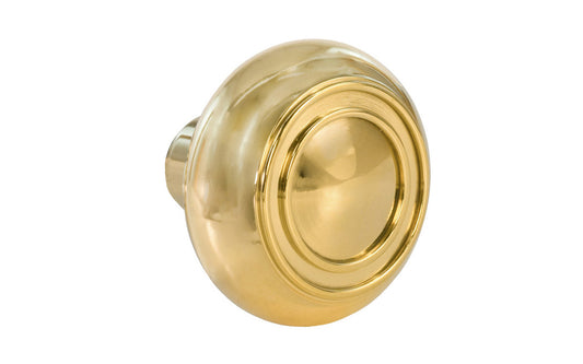 Single Solid Brass Core "Circle Ring" Doorknob. Traditional Solid Brass Door knob. Reproduction Brass Door Knobs. Unlacquered Brass (will patina naturally over time). Non-Lacquered Brass.
