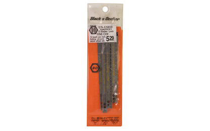 Black and Decker 10 TPI Jig Saw Blades, Fine - 10 PK. For smoother cuts in wood, plywood, composition board etc. Hollow ground wood cutting. U-shank jigsaw blade.  Made in USA.
