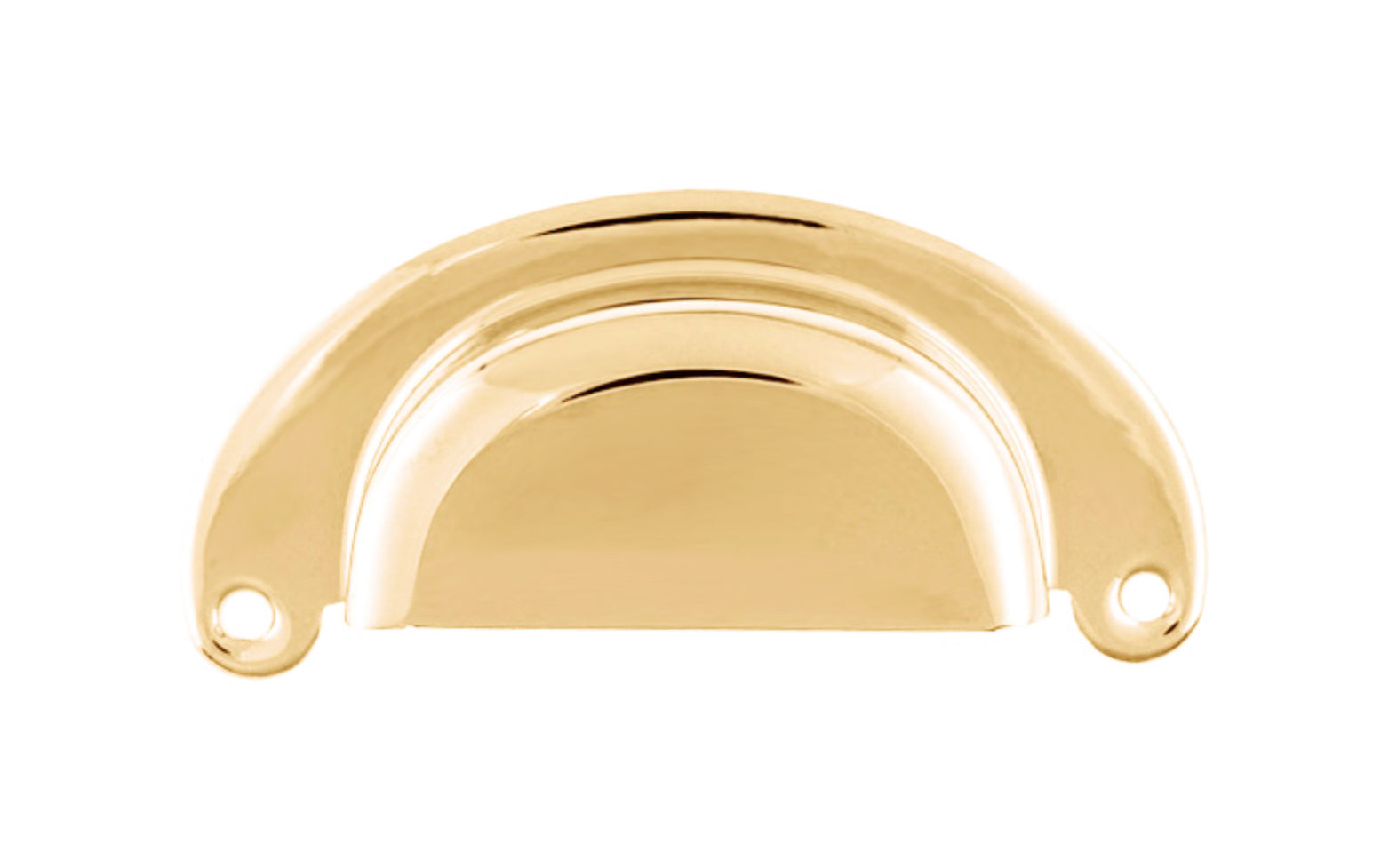 Vintage-style Hardware · Classic Brass Half-Round Bin Pull ~ 3" On Centers. Heavy gauge stamped brass. Unlacquered brass (will patina naturally). 3" center to center. Kitchen cabinet pull. Drawer pull handle. Authentic reproduction bin utility pull. Non-lacqurered cup bin pull.