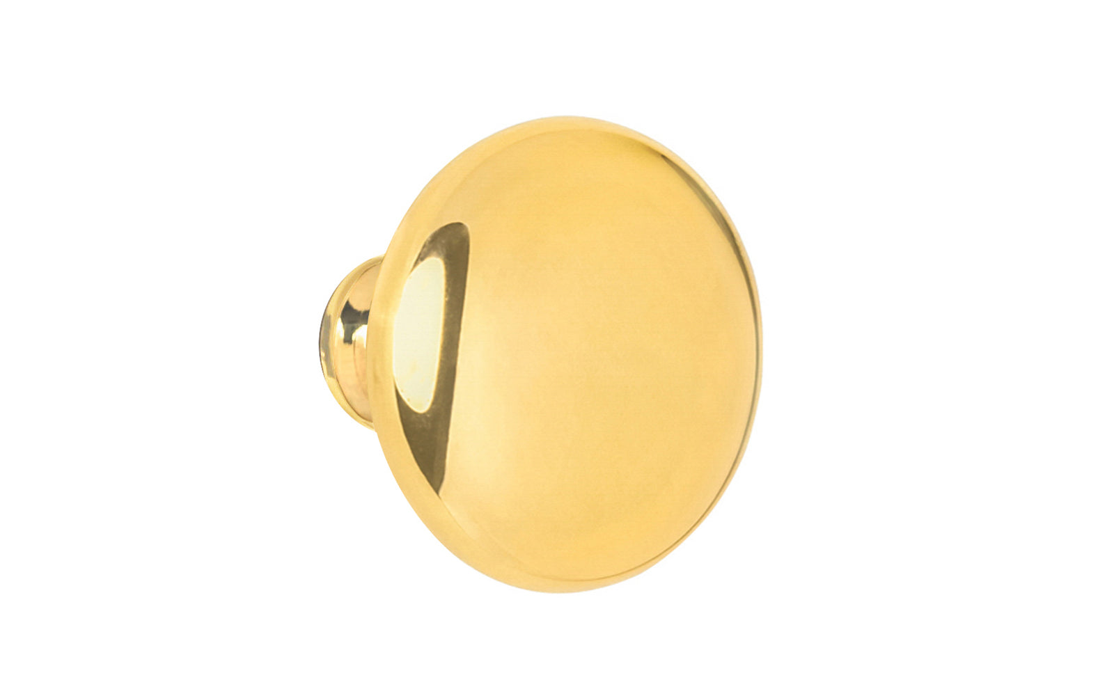 Vintage-style Hardware · Classic & traditional solid core unlacquered solid brass cabinet knob. 1-1/4" diameter knob. Made of a quality solid brass core, this stylish knob has a smooth & weighty feel. Non-lacquered brass (the unlacquered brass will patina over time).