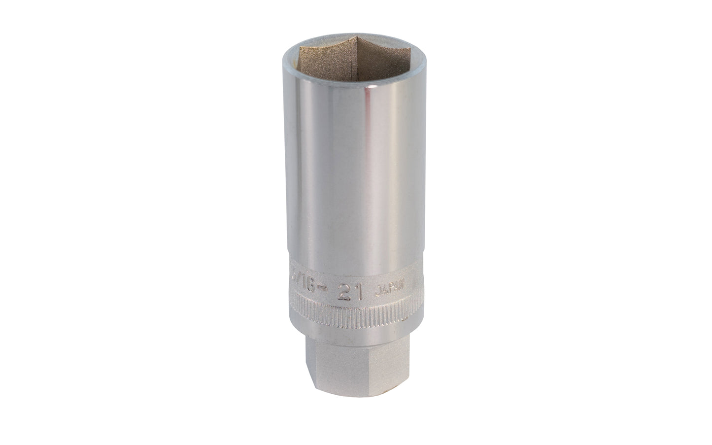 Japanese 13/16" - 21 mm Spark Plug Socket - 3/8" DR. Center Sockets. Made in Japan.