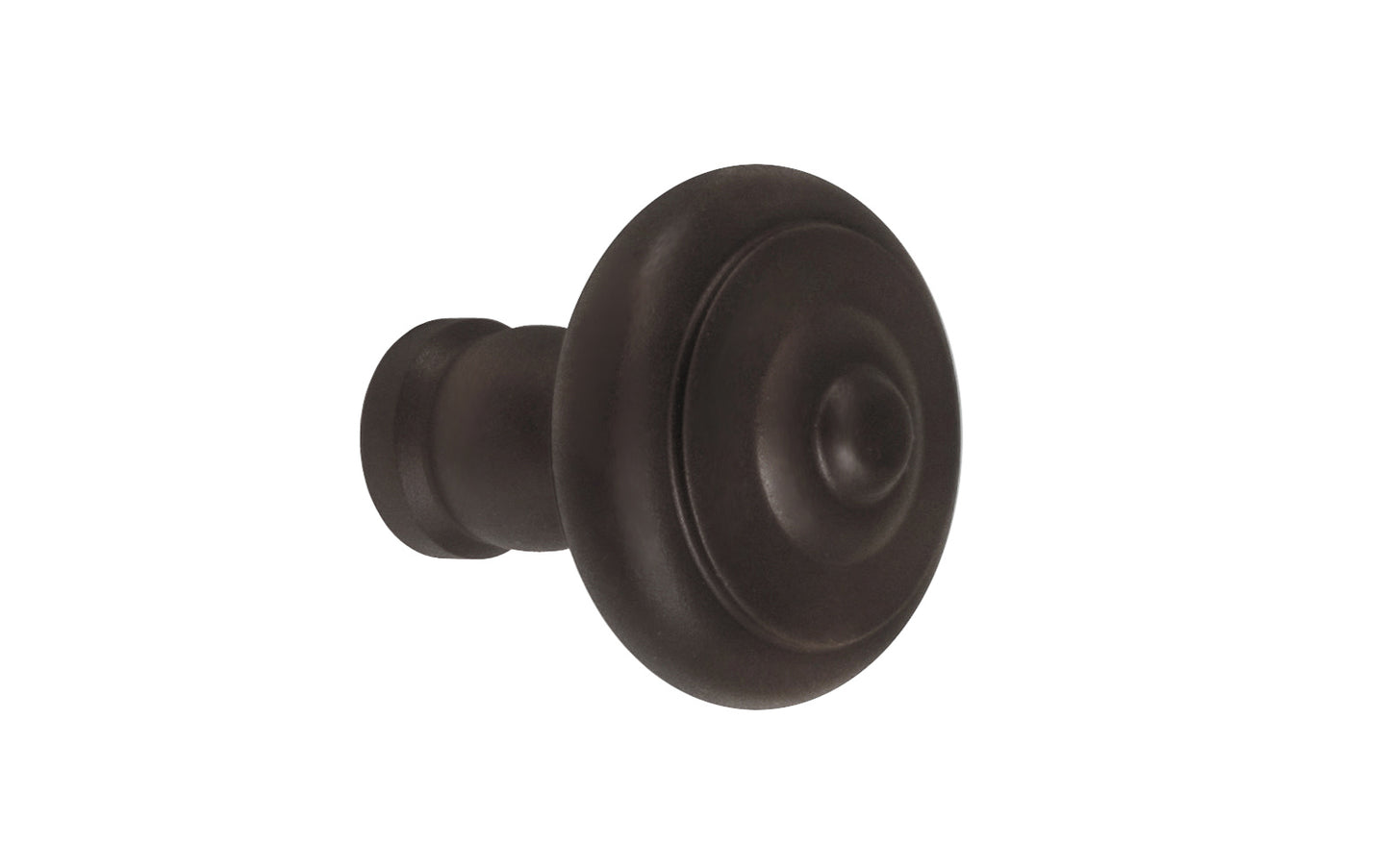 Vintage-style Hardware · Solid Brass classic contemporary style cabinet knob designed in the Mid-Century style. Quality solid brass 1" diameter Knob. Ideal for kitchen & bathroom cabinets, & furniture. Oil rubbed bronze finish.