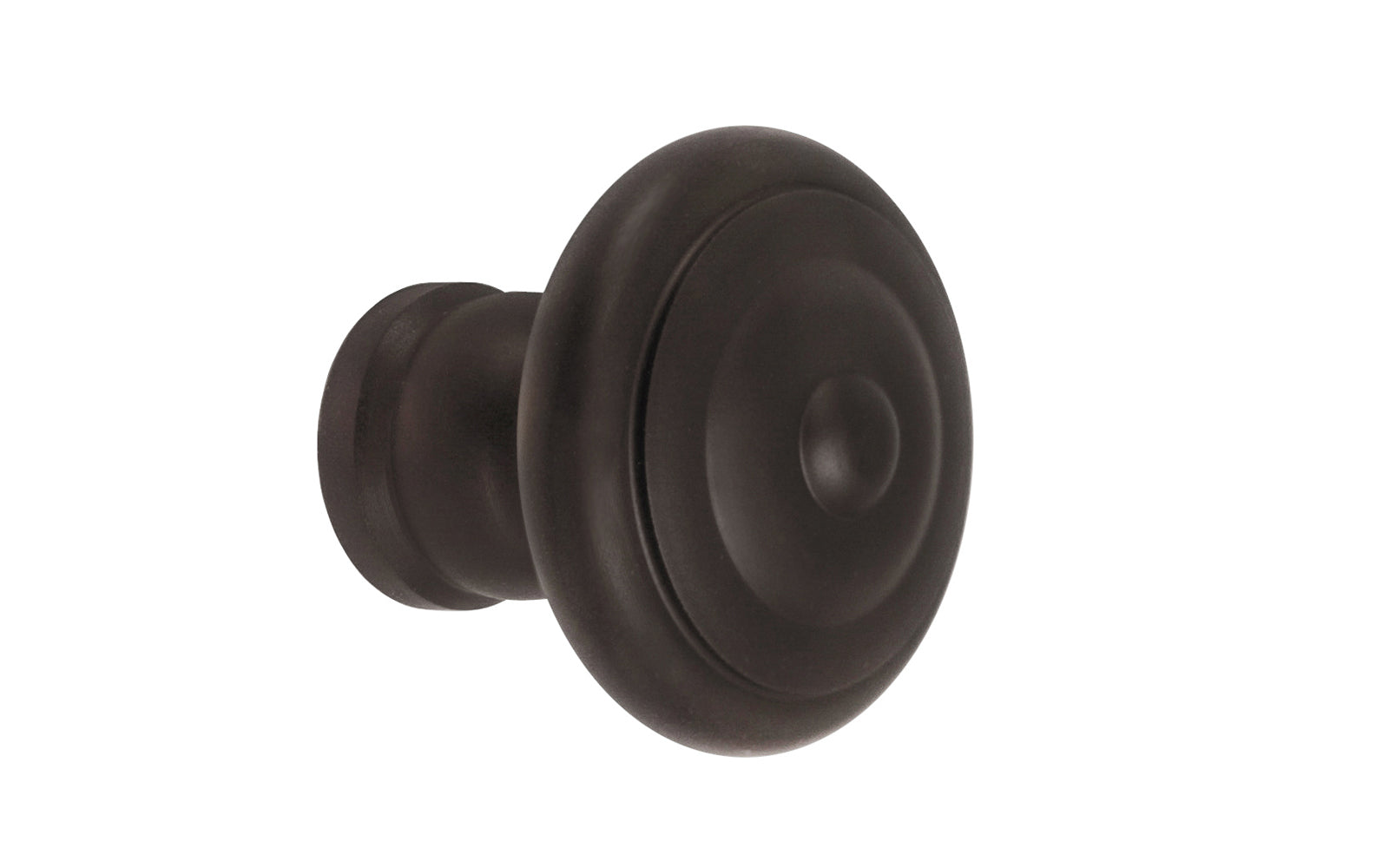 Vintage-style Hardware · Solid Brass classic contemporary style cabinet knob designed in the Mid-Century style. Quality solid brass 1-1/4" diameter Knob. Ideal for kitchen & bathroom cabinets, & furniture. Oil rubbed bronze finish.