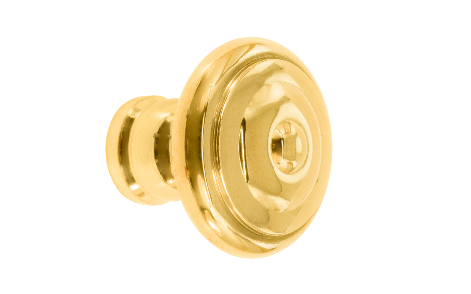 Vintage-style Hardware · Solid Brass classic contemporary style cabinet knob designed in the Mid-Century style. Quality solid brass 1-1/4" diameter Knob. Ideal for kitchen & bathroom cabinets, & furniture. Unlacquered Brass (the non-lacquered brass will patina over time). Un-lacquered brass.