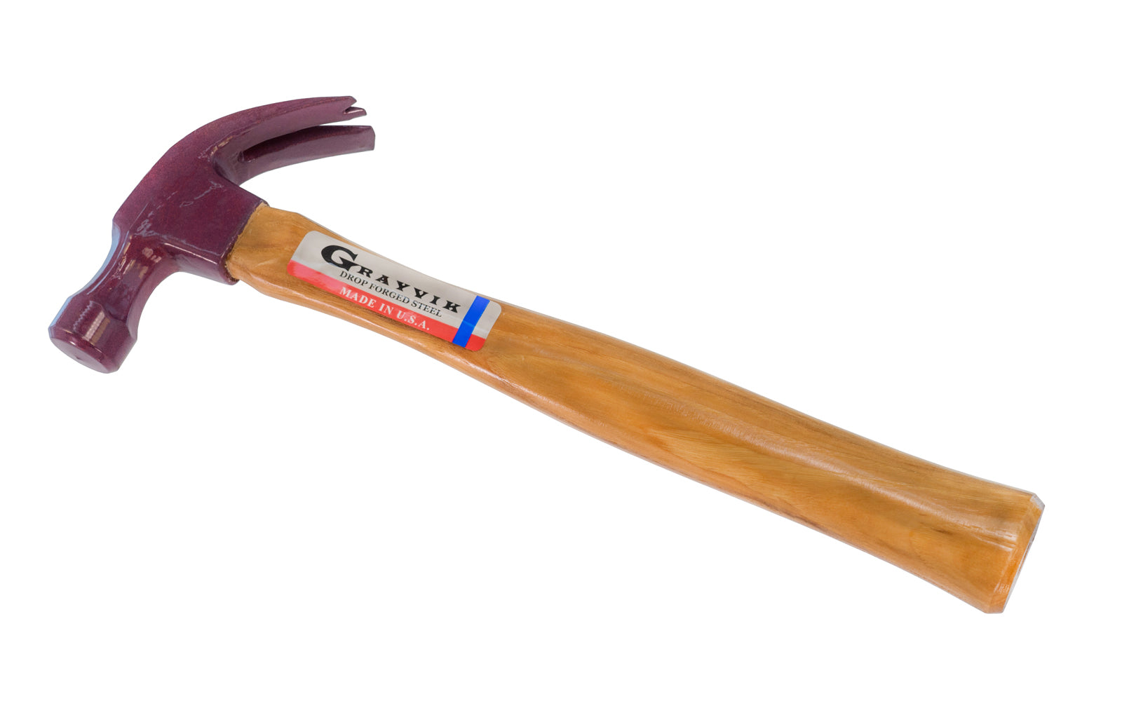 This Vaughan Grayvik 16 oz hammer is a smooth face claw hammer. Rust-resistant powder coated finish. With small nail notch. Factory Seconds.   Made in USA.