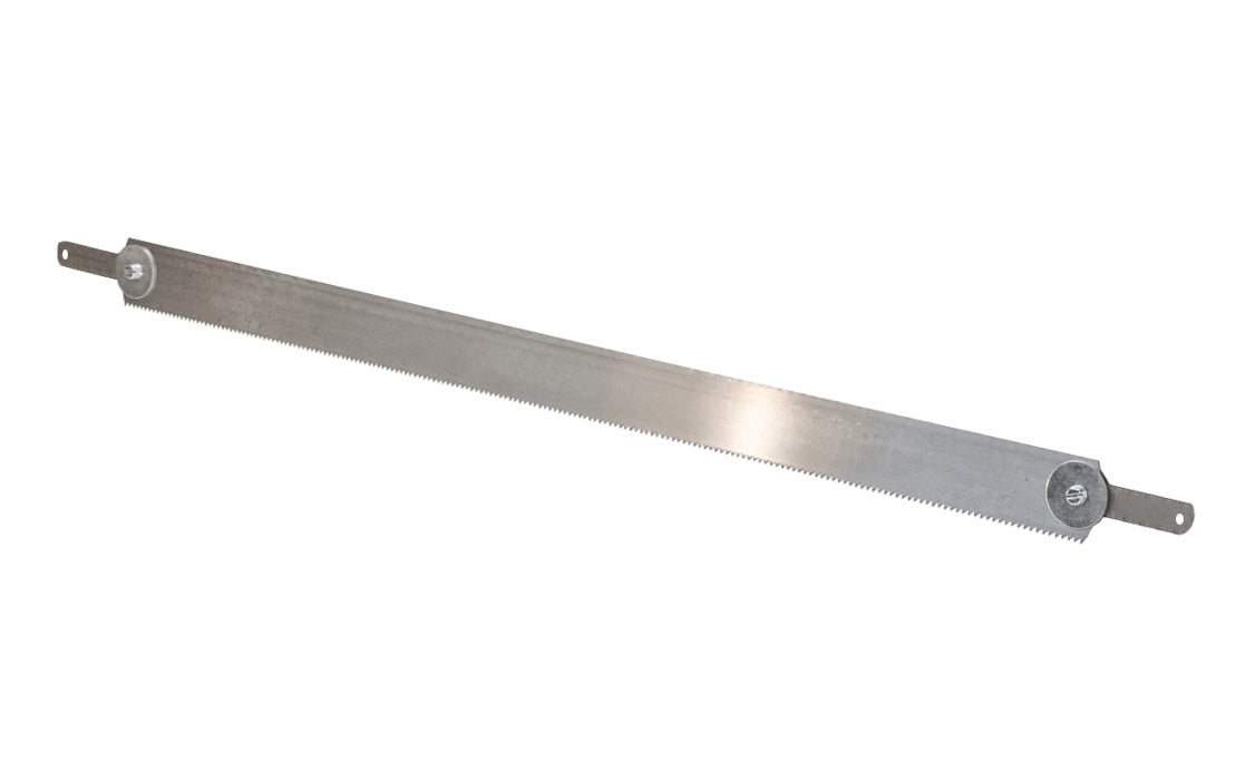 Ulmia Frame Saw Blade 5-1/2 TPI 600 mm Blade. A replacement saw blade made by Ulmia in Germany. Large saw teeth with slight push-to-cut orientation for coarser cuts. For cutting boards, square edged timber, round wood & firewood. Replacement blade for Ulmia web saw. Made in Germany.