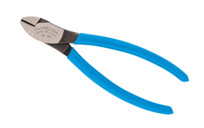 Channellock 6" "XLT" Diagonal Cutting Pliers  increases performance & reduces hand fatigue Laser heat-treated cutting edges perform better & last longer. Forged high carbon U.S. steel for strength & durability is specially coated for ultimate rust prevention. Vinyl blue comfort grips. 025582828217. Made in USA. 