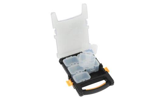 6-PC Small Plastic Parts Organizer. Designed for efficient storage & easy access to small tools, fasteners, & accessories. Six removable storage bins with lids.