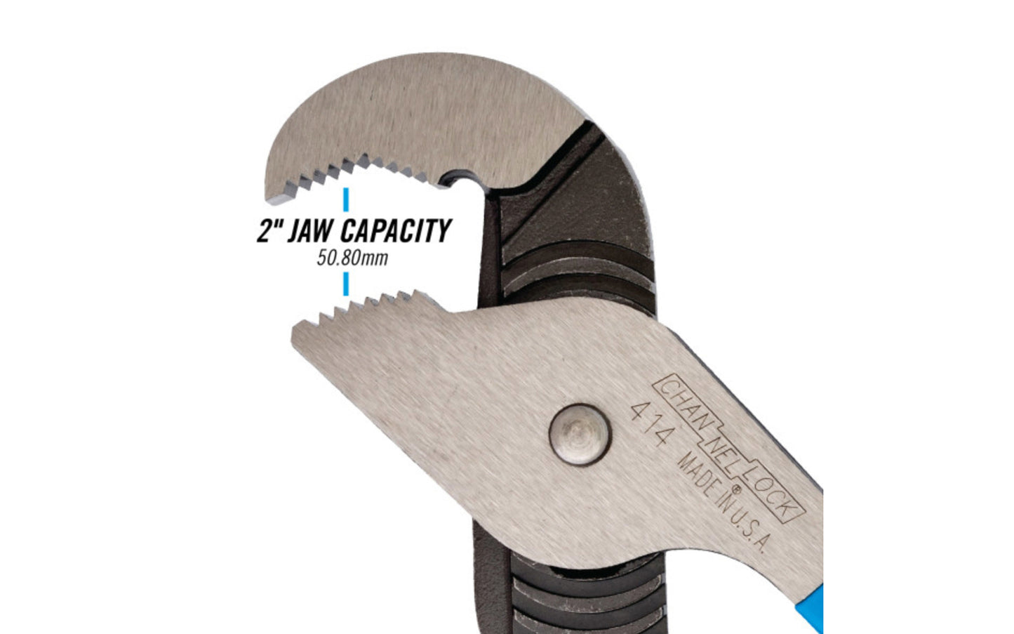 Channellock 13-1/2" Nutbuster Tongue & Groove Plier has a special parrot nose & double tongue & groove design that gives this "Nutbuster" added strength, ideal for round surfaces. Channelock Model 414. Professional non-slip channellocks. Adjustable 13.5" parrot head tongue and groove plier. Made in USA.