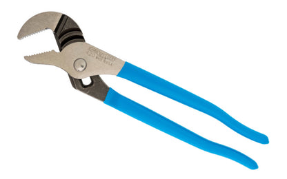 Channellock 9-1/2" Straight Jaw Tongue & Groove Plier is built to last with a Permalock fastener to eliminate nut & bolt failure. Laser-hardened teeth to provide a better, longer lasting grip. Channelock Model 420. 025582300676. Professional non-slip channellocks. adjustable 9.5" tongue and groove plier. Made in USA.