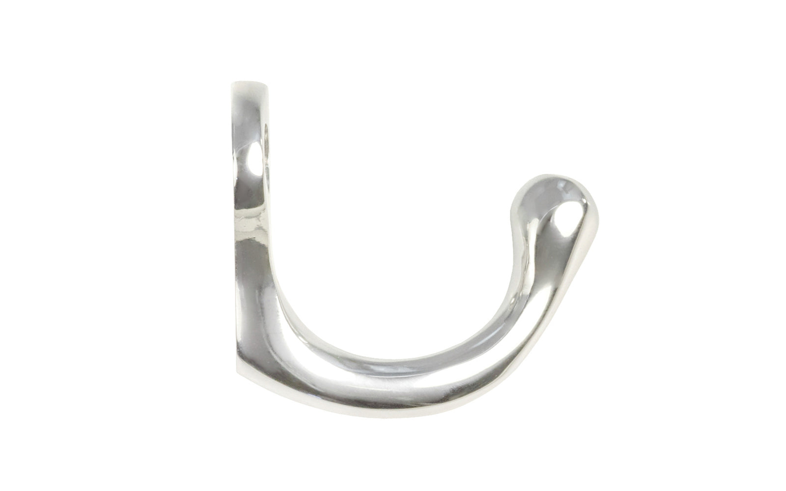Ives classic solid brass wardrobe hook. Great for kitchens, bathrooms, hallways, furniture, cabinets, bedrooms. The single prong hook is made of solid brass material, making it durable for clothing, towels, bags. Bright Chrome Finish.