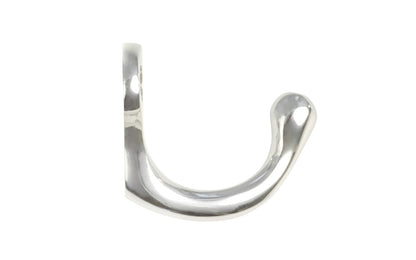 Ives classic solid brass wardrobe hook. Great for kitchens, bathrooms, hallways, furniture, cabinets, bedrooms. The single prong hook is made of solid brass material, making it durable for clothing, towels, bags. Bright Chrome Finish.