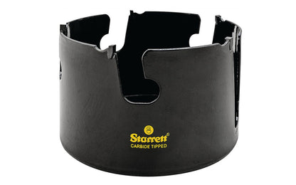 The Starrett TCT tungsten carbide tipped multi-purpose hole saws with a unique tooth set for an ultra-aggressive, high performance cutting of non-metallics. Rapid, heat-free stock removal of wood, MDF, plastics, and ceramic tiles. Note: Arbor, pilot bit, chuck not included. 