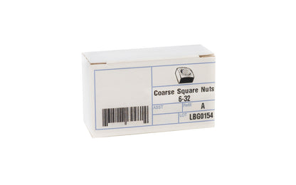 6-32 Square Nut - Zinc-plated steel
