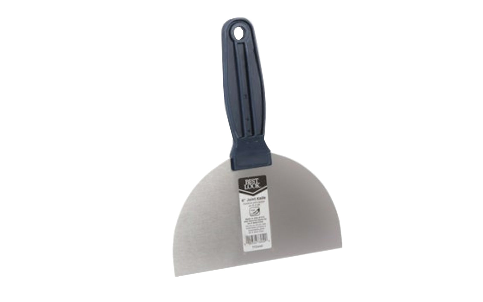 Best Look 6" Flex Joint Knife. Flex putty knife has a lightweight, carbon steel blade and a plastic polypropylene handle. Made by Best Look. Made in USA.