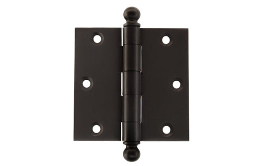 Single Classic Ball-Tip Door Hinge ~ 3-1/2" x 3-1/2" - Oil Rubbed Bronze Finish