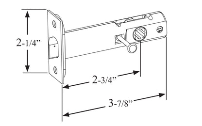 Classic Spring Latch for Doors with Locking Pin (Privacy) ~ 2-3/4" Backset
