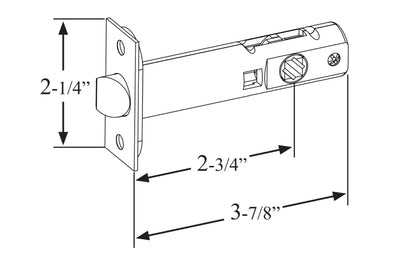 Classic Spring Latch for Doors (Passage) ~ 2-3/4" Backset