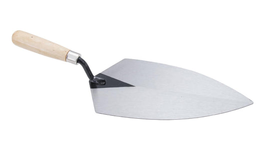 Marshalltown contractor-grade QLT 10" Brick Trowel. High Carbon Steel Blade and Wood Handle ~ Marshalltown Model 96 ~ 035965061964