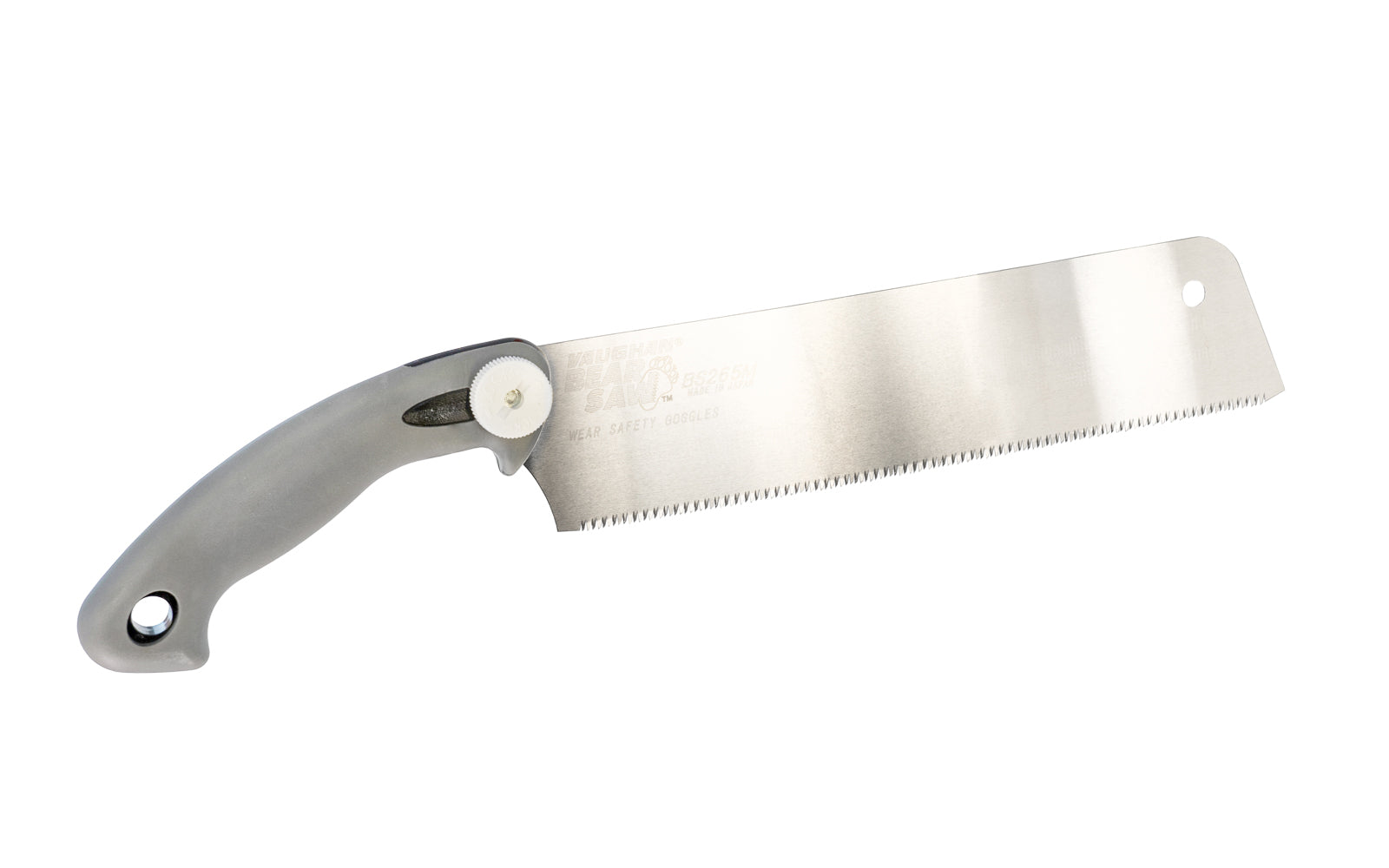 Crosscut Teeth: 14 TPI ~ Vaughan Pull Saw - BS265M ~ Blade is removable ~ Knob allows easy changing of blade -  Vaughan Japanese pull-saw that's great for general lumber, hardwoods, softwoods, plywood, bamboo, plastics & laminates - Pistol Grip Handle - With Knob - Impulse Hardened teeth